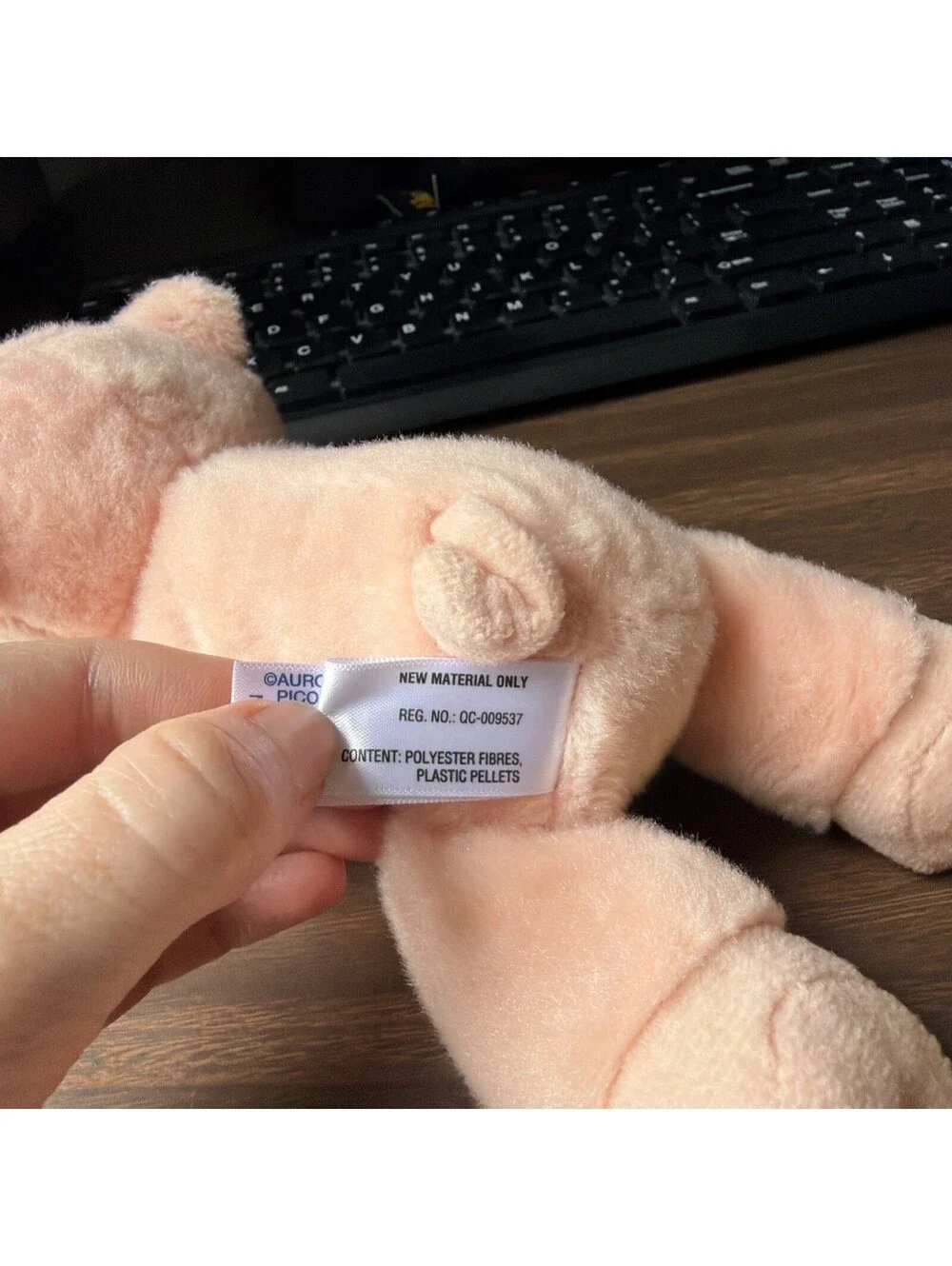 Aurora Mini Flopsie Pink Pig Plush Stuffed Animal 8